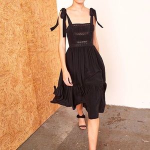 Barney’s | Ulla Johnson Violet Bow Shoulder Dress - Black